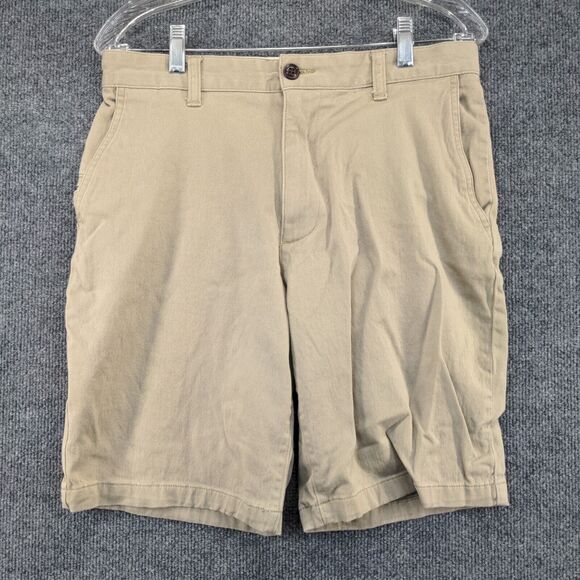 Dockers Mens Chino Shorts Tan Size 30 Cotton Slash Pockets Belt Loops - Picture 2 of 12